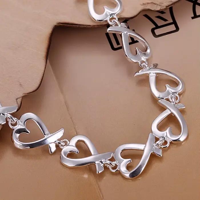 Bracelets en argent 925 pour femmes, bijoux mignons, Nobles, jolis, à la mode, belle chaîne, cadeaux chauds