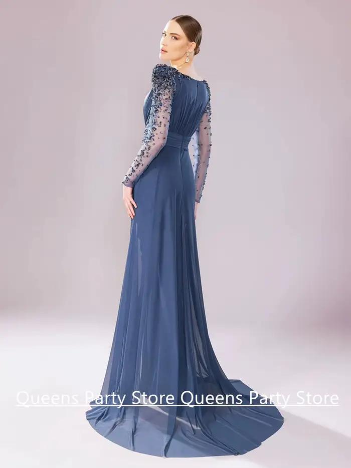 Robe de soirée arabe en mousseline de soie