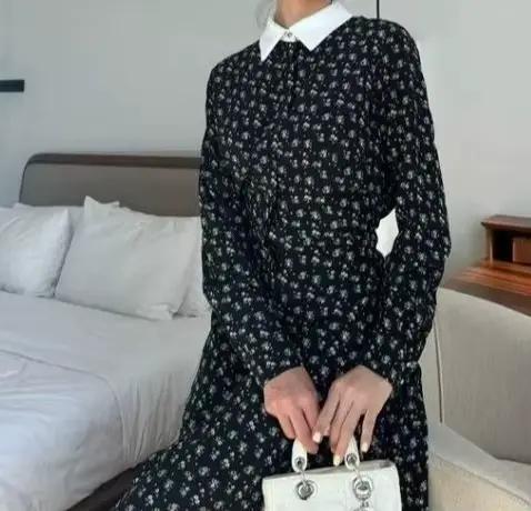 Robe longue à fleurs fluide