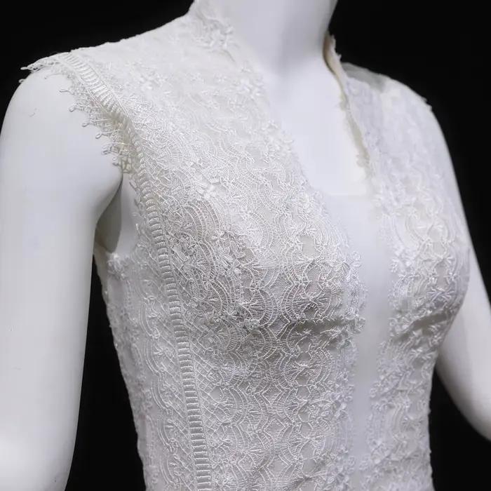 Robe de mariée sirène élégante Sheer Fairy pour femme avec traîne 2026