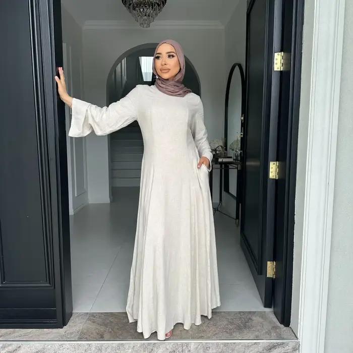Ramadan modeste Abaya dubaï islamique musulman caftan Robe vêtements de prière femmes robes Para Mujer