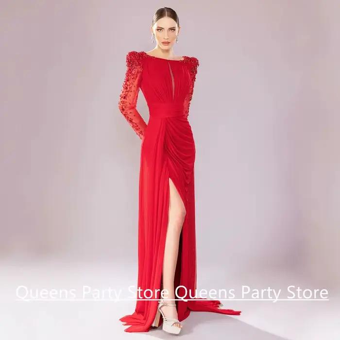 Robe de soirée arabe en mousseline de soie