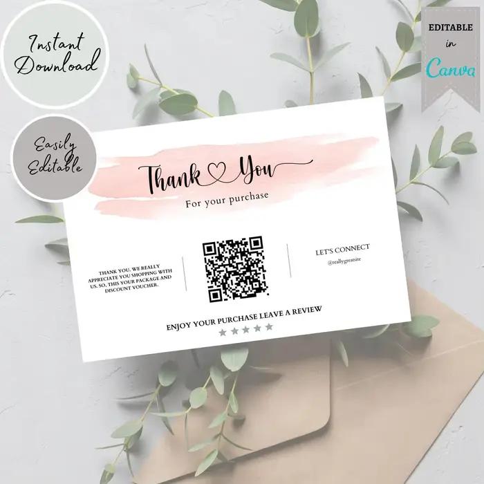 Cartes de remerciement personnalisées pour les invitations de mariage d'entreprise, personnalisées avec logo, enveloppe cadeau dorée, décoration aquarelle, carte postale
