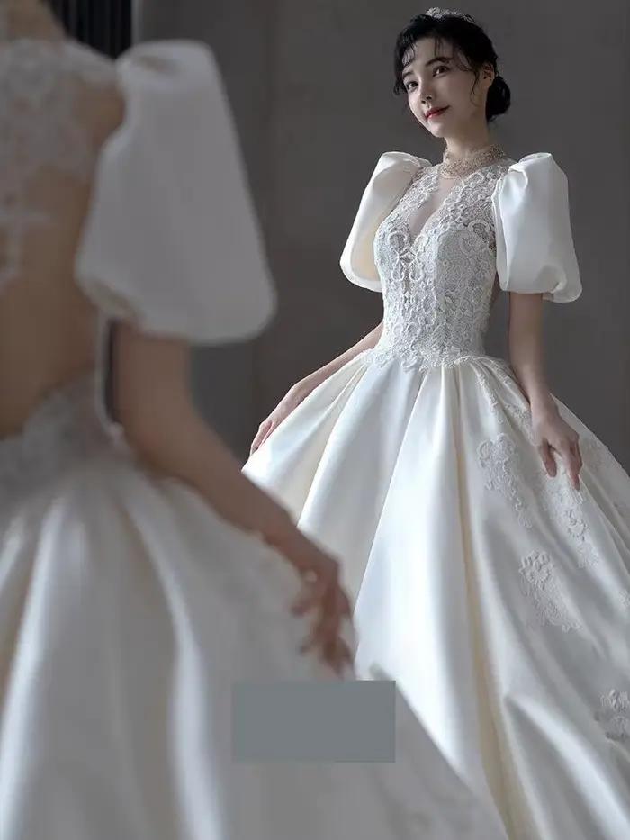 Robe de mariée en Satin français
