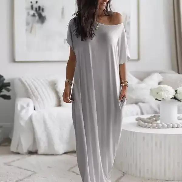 Soldes d'été : Robe longue décontractée pour femme