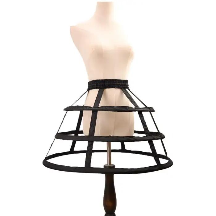 Jupon court noir pour femme, robe de danse Lolita, robe de Rhcreuse, sous-jupe Crinoline, 2023