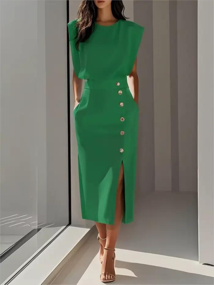 Robe de bureau solide pour femmes