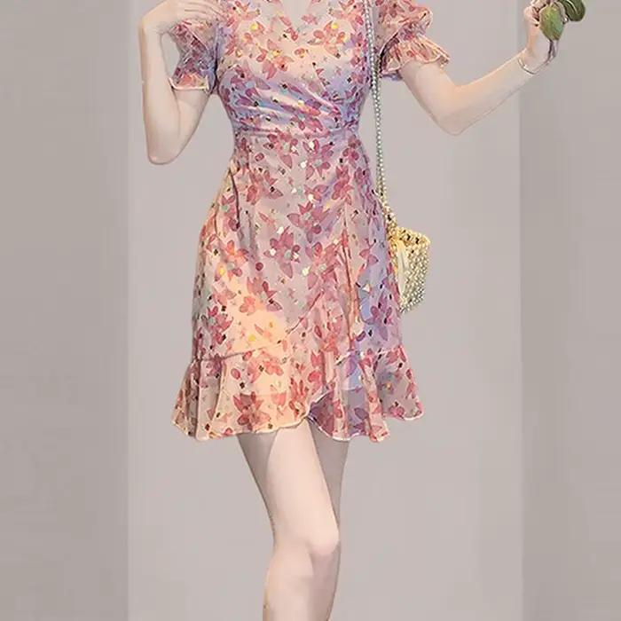 Robe florale de Style doux pour femmes