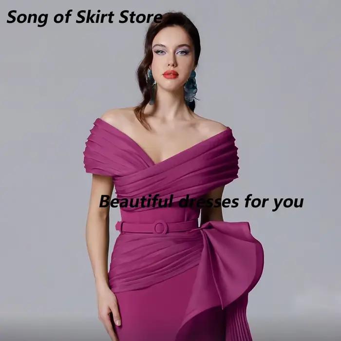 Robe de soirée sirène Fuchsia pour femmes