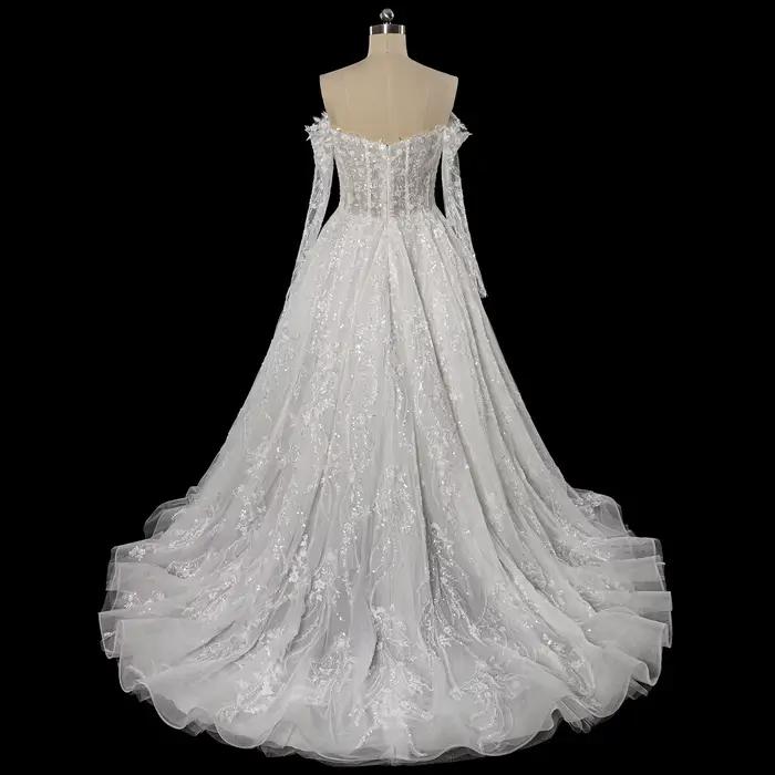 Robes de mariée florales Sheer Fairy pour femmes