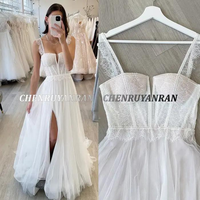 Robes de mariée simples pour femmes 2025 chérie Boho longues
