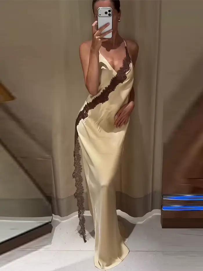 Robe longue élégante imprimée pour femme