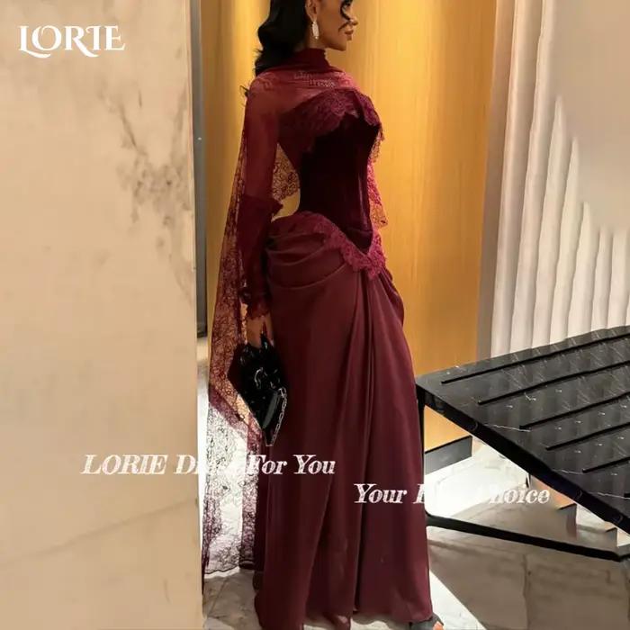 Robe de soirée LORIE en polyester avec décolleté en V et silhouette sirène pour femmes, élégante et personnalisable pour toutes occasions spéciales