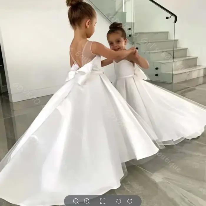 Robe de demoiselle d'honneur blanche pour mariage