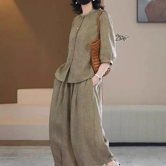 Ensemble élégant rétro pour femmes grandes tailles