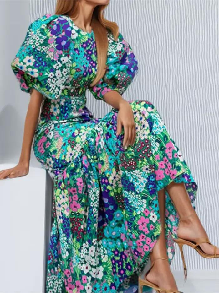 Robe imprimée à la mode pour femmes
