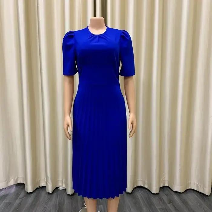 Robes de bureau élégantes plissées pour femmes