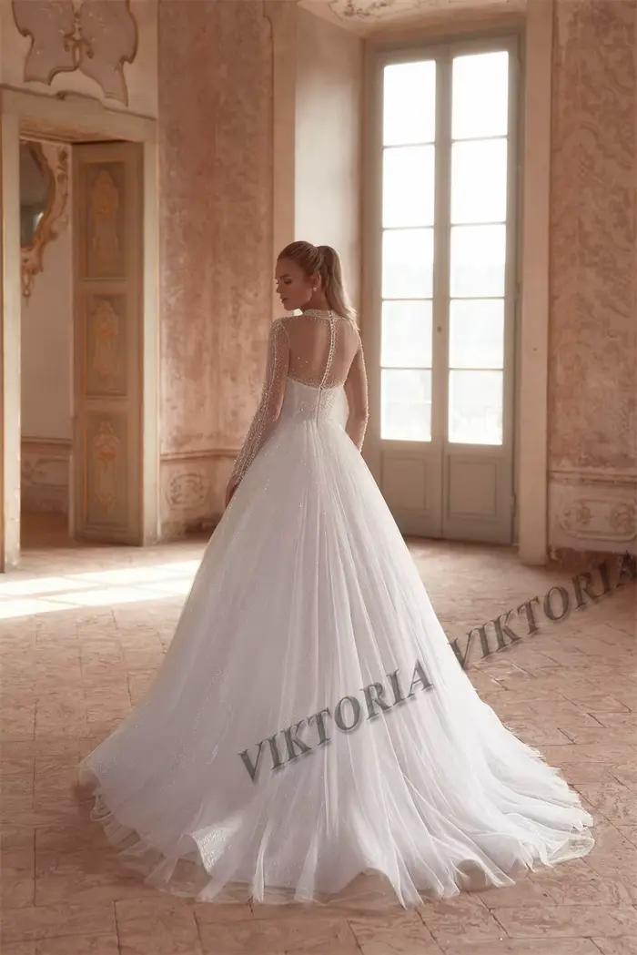 VIKTORIA glamour perles robes De mariée pour femme