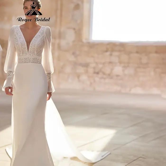 Robe de mariée RoyceBridal Lively à col en V