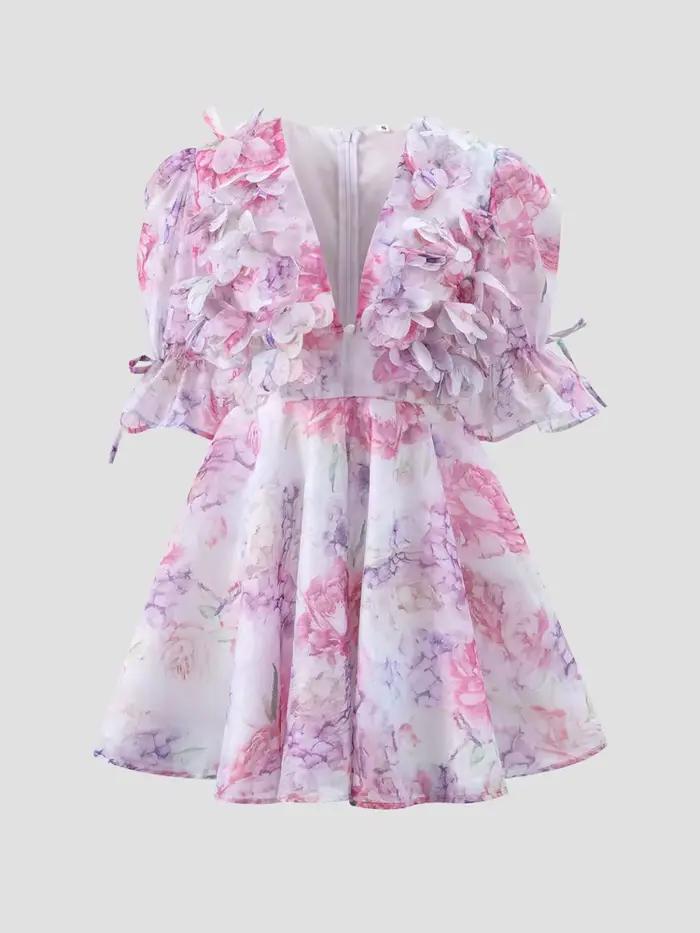 Mini robe Chic à imprimé Floral