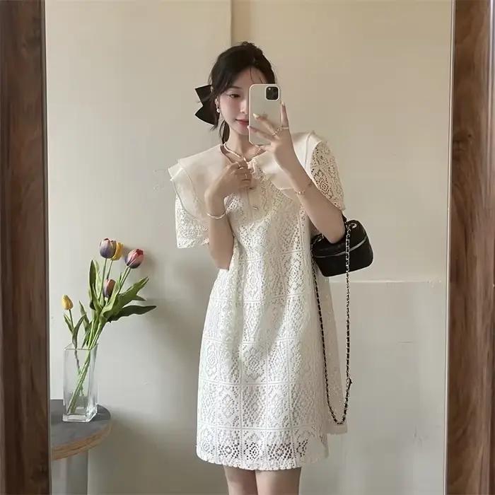 Robes féminines blanc formel robe femme Occasion anniversaire Kawaii dentelle vêtements Y2k mode été 2025 élégant et beau