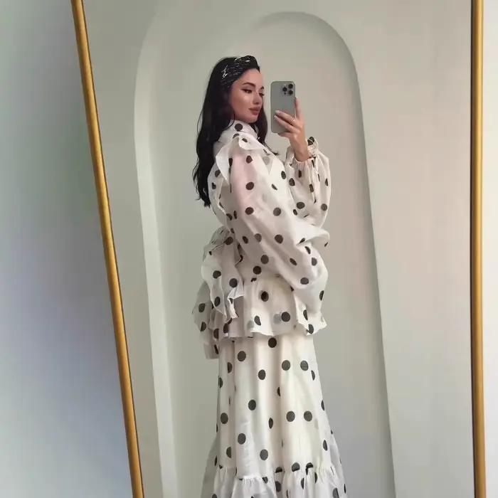 Abayas pour femmes, robes de soirée à pois