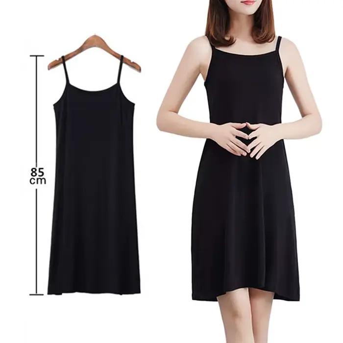 Jupon adapté aux jupes courtes pour femmes, robe moulante unie, service à domicile, chemise de nuit à bretelles, jupe de fond, sac de hanche