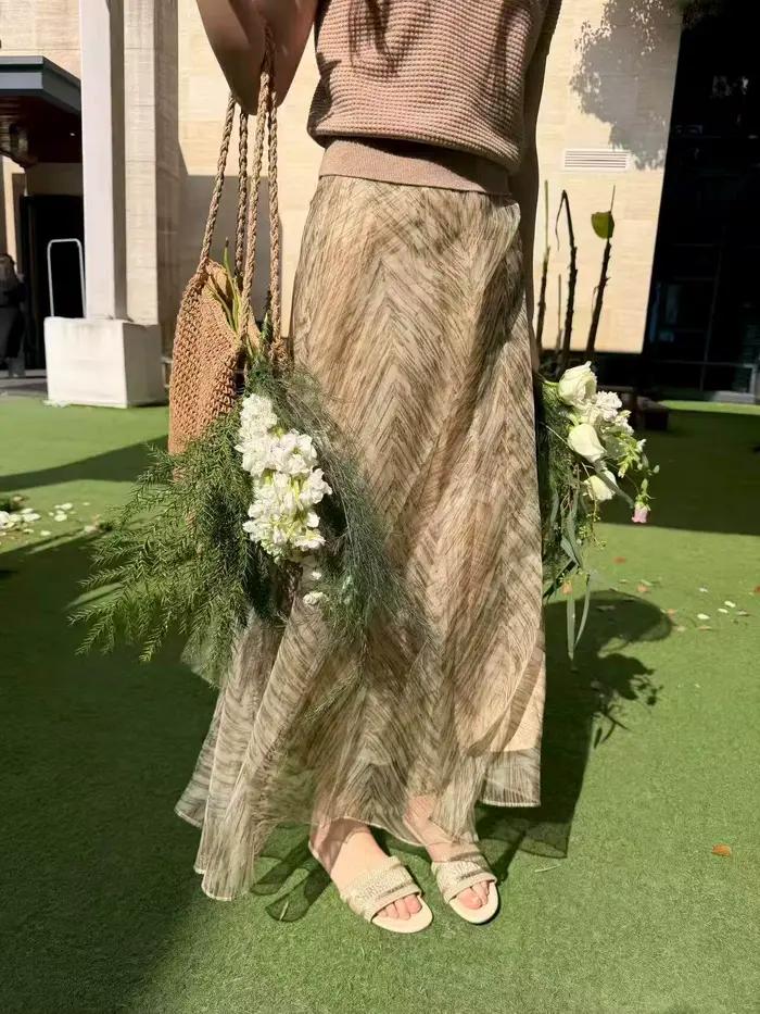 Robe élégante en soie BKQU pour femmes, coréenne, mi-mollet, sortie nocturne, coupe régulière