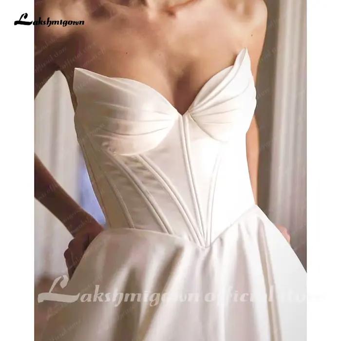 Lakshmigown – robe De mariée classique en Satin doux