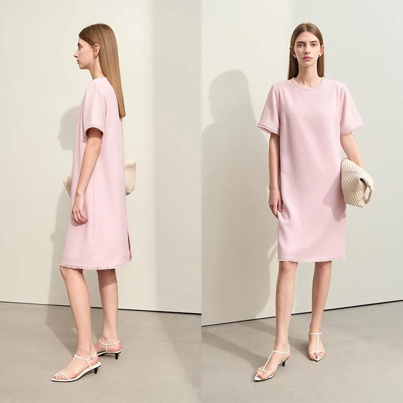 Robes minimalistes Amii pour femmes, nouvelle collection automne 2024, style luxe léger, à franges, 