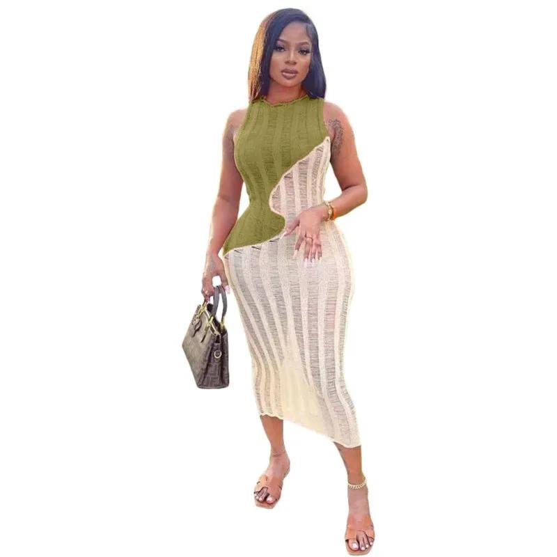 Robe fendue à lacets latéraux pour femmes, maillots de bain évidés, couvertures de bikini sexy, été,