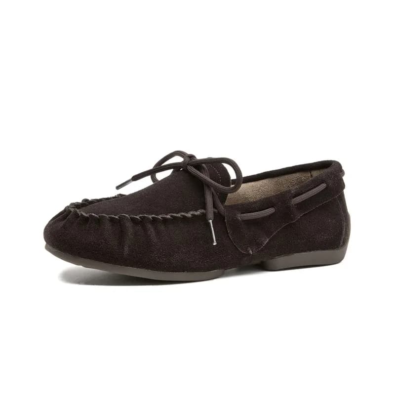 AIYUQI Chaussures de ballet pour femmes 2026 Nouveaux mocassins plats pour femmes en cuir véritable 