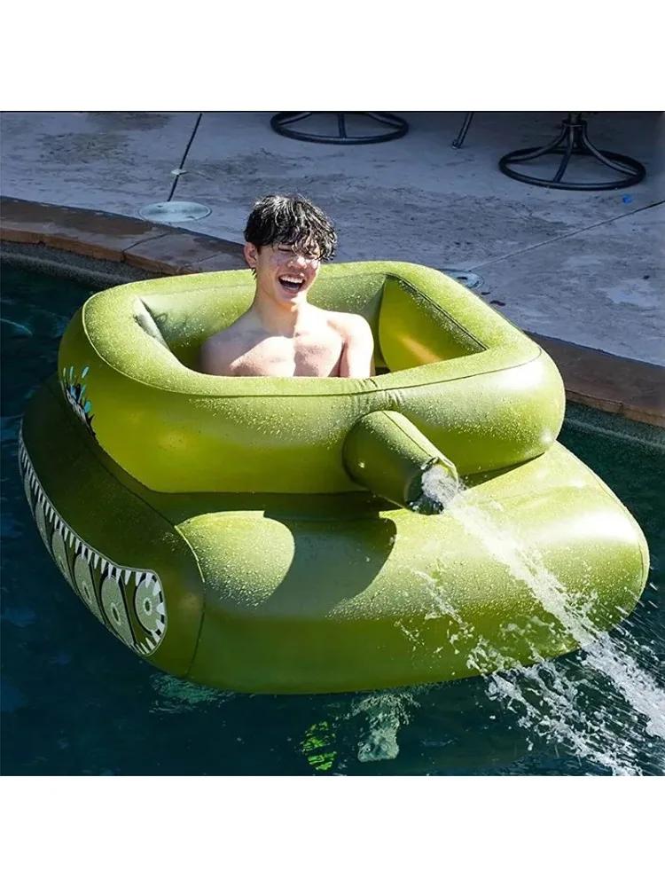 Grand Piscine Gonflable Géante d'Été avec Pistolet à Eau, Jeux pour Adultes, Jouets Flottants, Camio