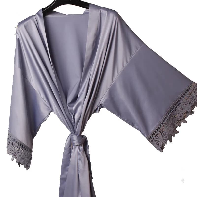 Robe de demoiselle d'honneur en Satin et dentelle personnalisée, Robe de mariée, cadeau de mariée, R