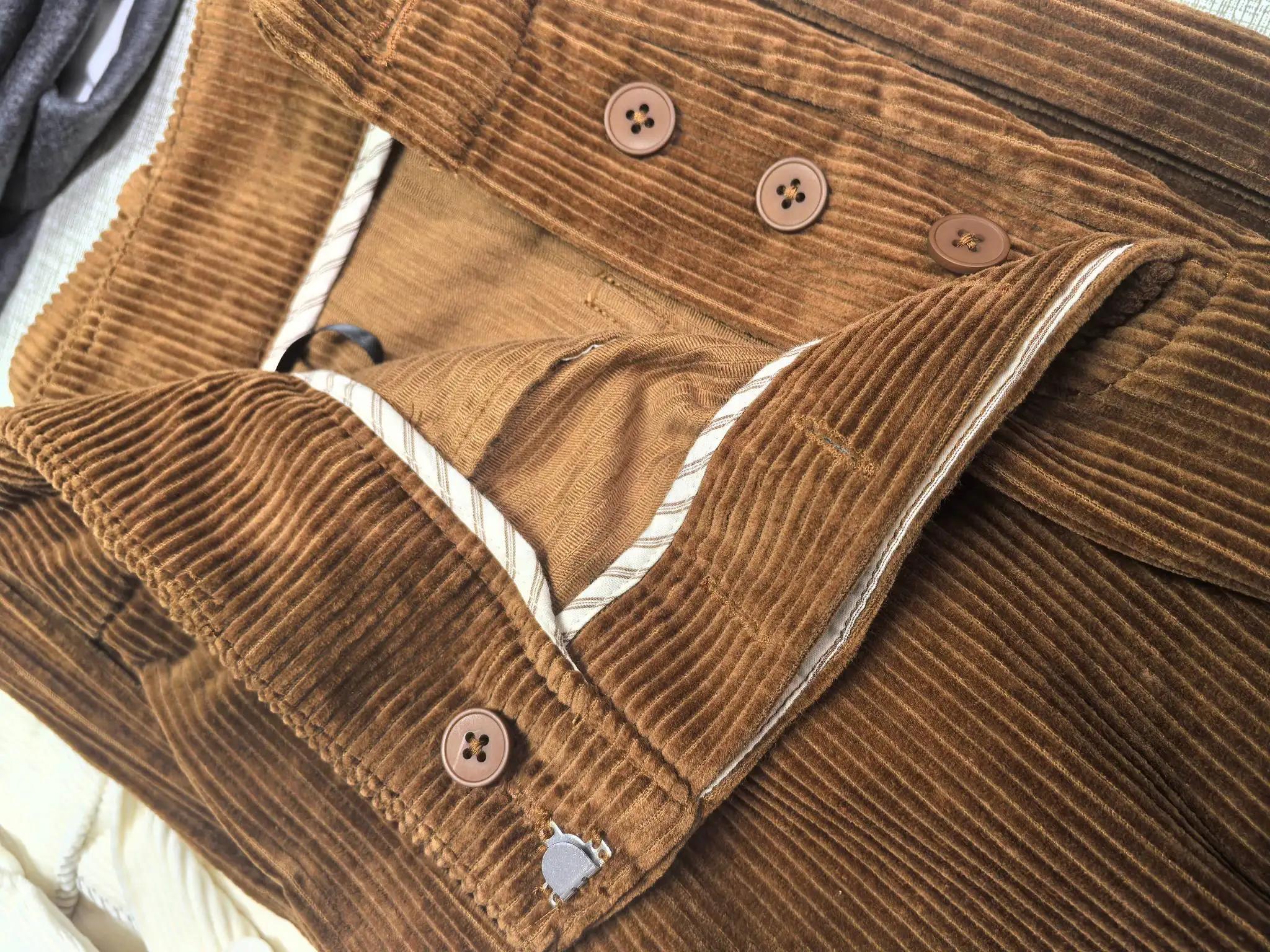 Pantalon décontracté en velours côtelé pour femmes