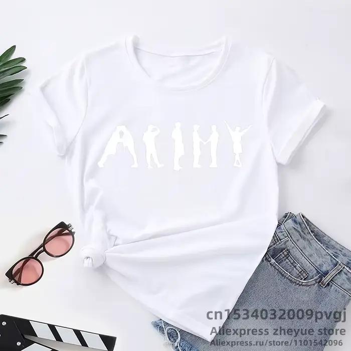 Fille groupe coréen haut T-Shirt femme vêtements T-Shirt Streetwear femmes mode T-Shirt vêtements es