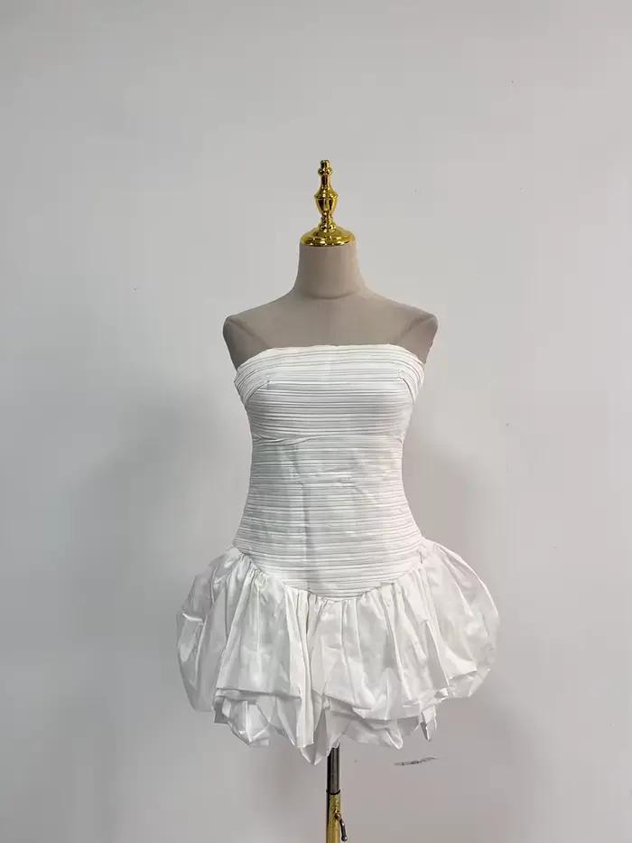 TWOTWINSTYLE – robe amincissante imprimée couleur pour femmes, sans bretelles, sans manches, taille