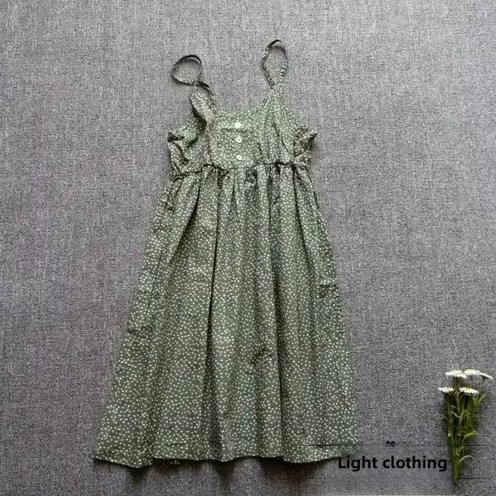 Robe mini en coton à imprimé floral, sans manches, style campagnard frais, robe d'été pour femme, lo