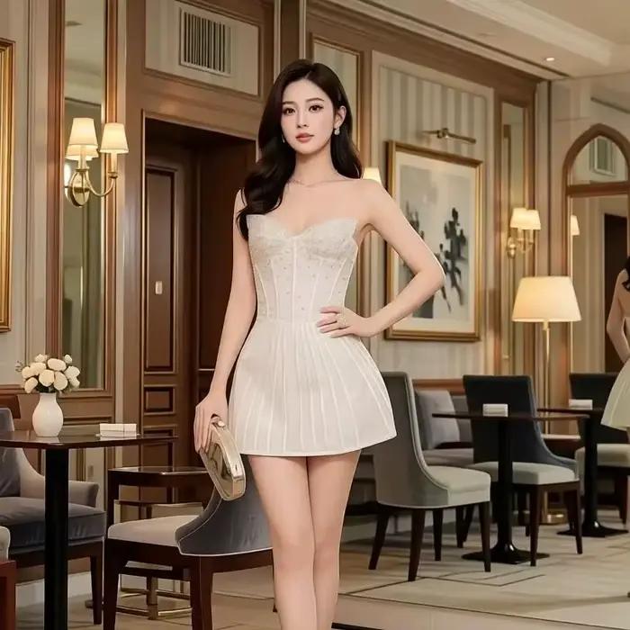 Robe de soirée élégante pour femme, robe de cocktail, robe de cérémonie pour invitée de mariage, rob