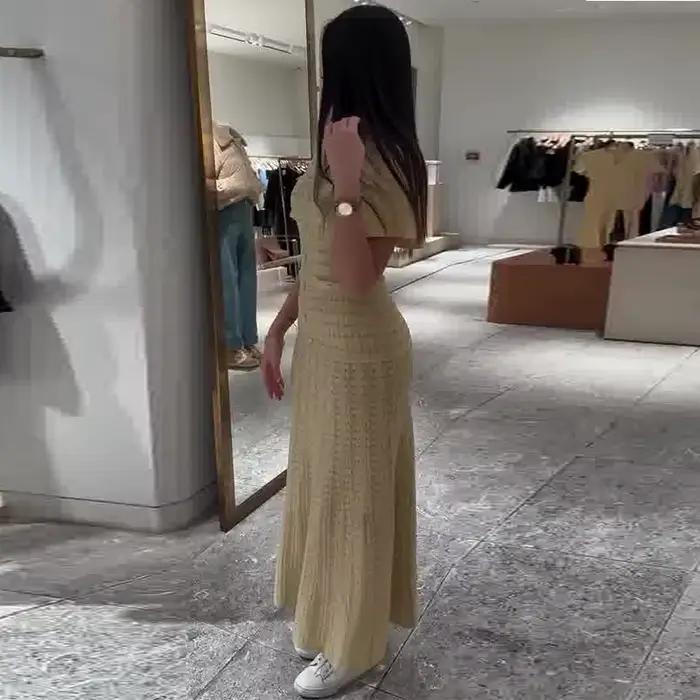 Robe Femme Printemps 2026 RAISE, Style Industriel, Manches Bulles Scintillantes Creuses, Multi-Poche