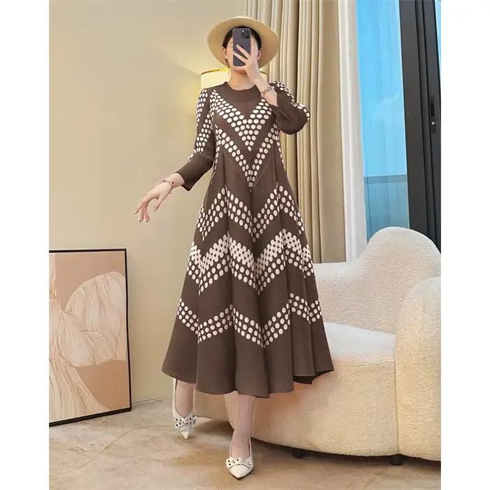 Robe longue ample et élégante pour femmes, nouvelle mode printemps et été 2026, littéraire française