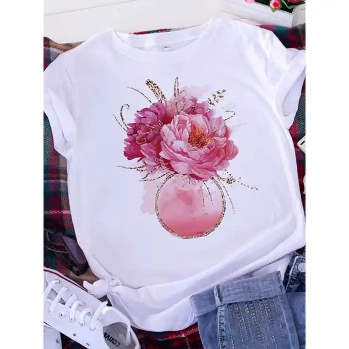 Brave Soul L américain rétro lettres amour blanc T-shirt femmes à manches courtes col rond ample gra