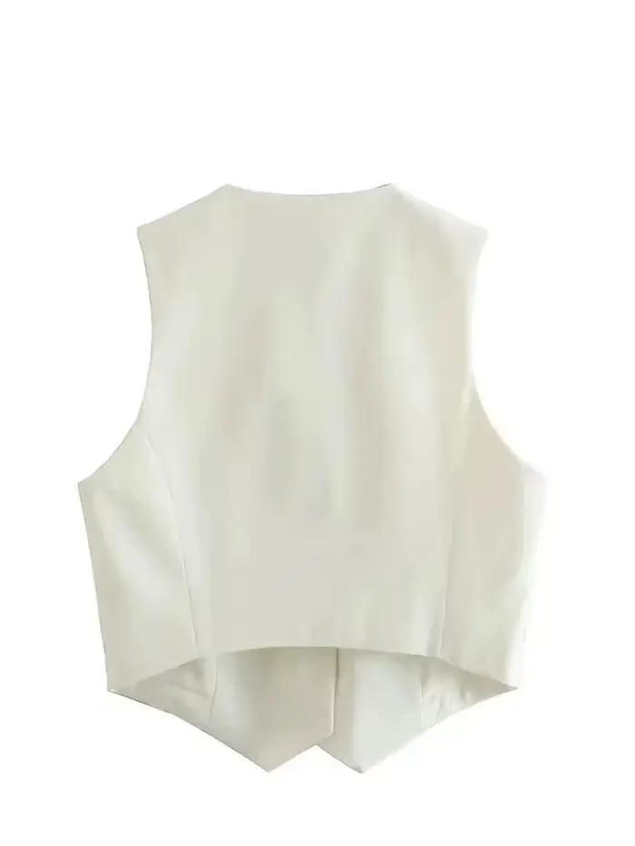 HH mode femmes gilet sans manches gilets pour femmes Chic col en v simple boutonnage dames élégant b