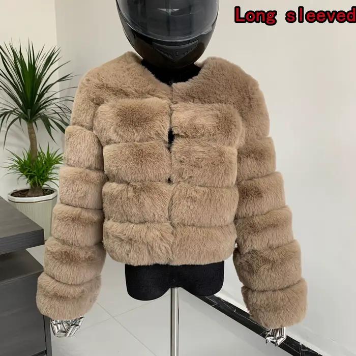 Manteau d'hiver pour manteau en fausse fourrure femmes nouveaux vêtements d'extérieur manteau court