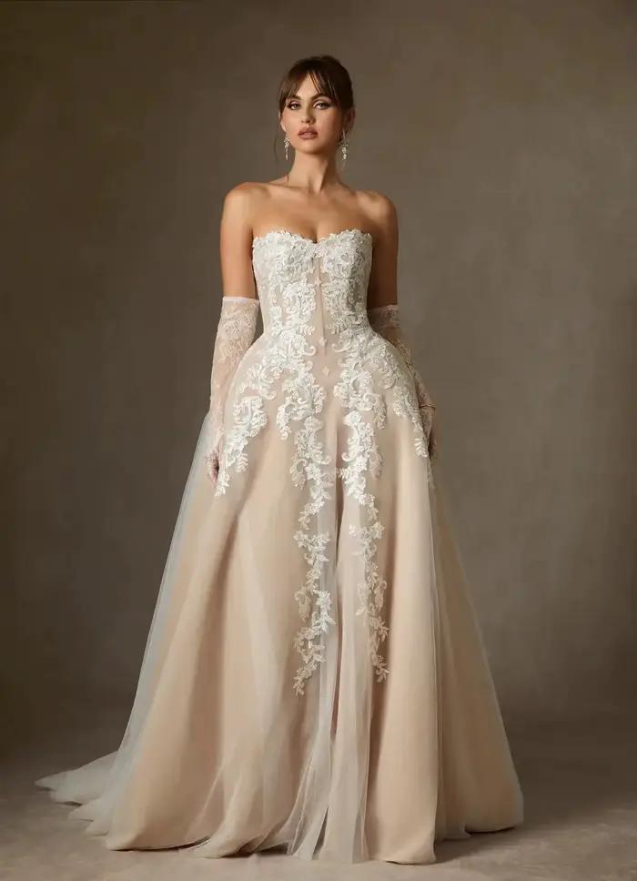 Luxueux chérie 3d fleur dentelle mariée cultivée une ligne robes De mariée sur mesure 2026 robe De N