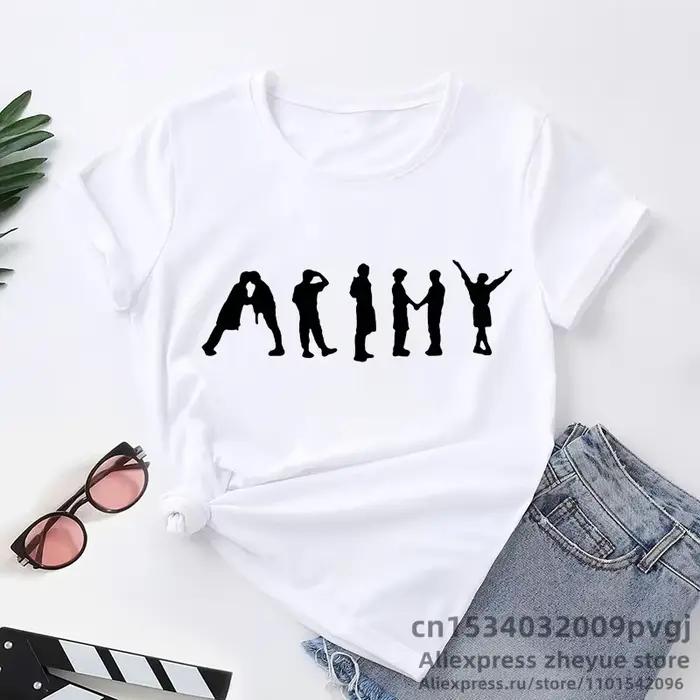 Fille groupe coréen haut T-Shirt femme vêtements T-Shirt Streetwear femmes mode T-Shirt vêtements es