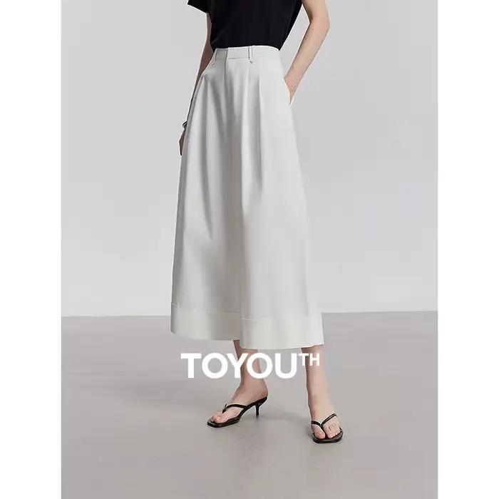 TOYOUTH femmes pantalons décontractés 2025 été nouveau Lyocell pantalons longs