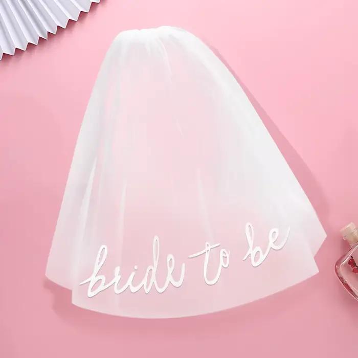 Voile de mariée de Style court et moyen, 1 pièce, 55cm, pour fête de mariage, proposition de saint-v
