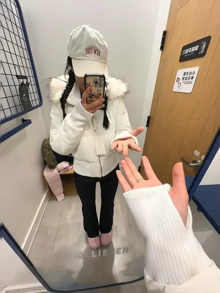 Manteau en coton à capuche avec col en fourrure rose pour femme, vent doux, nouveau style coréen, ép