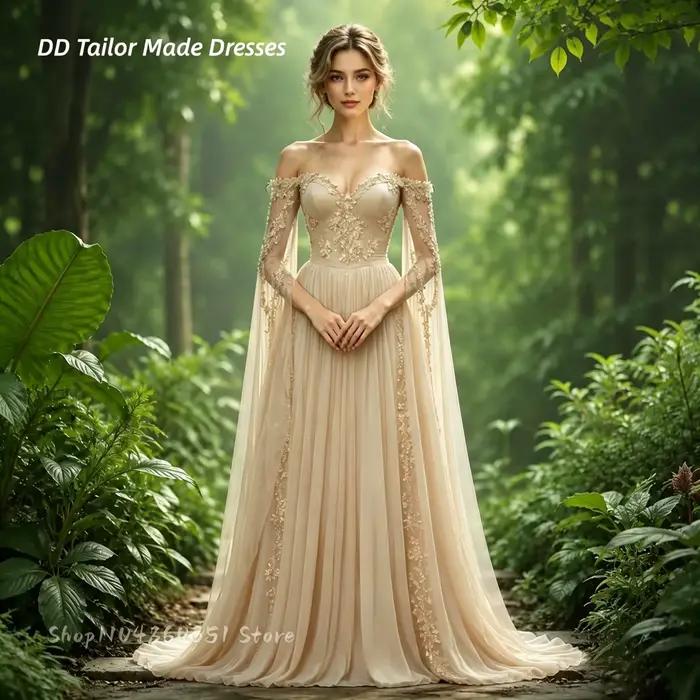Robe de mariée féerique médiévale